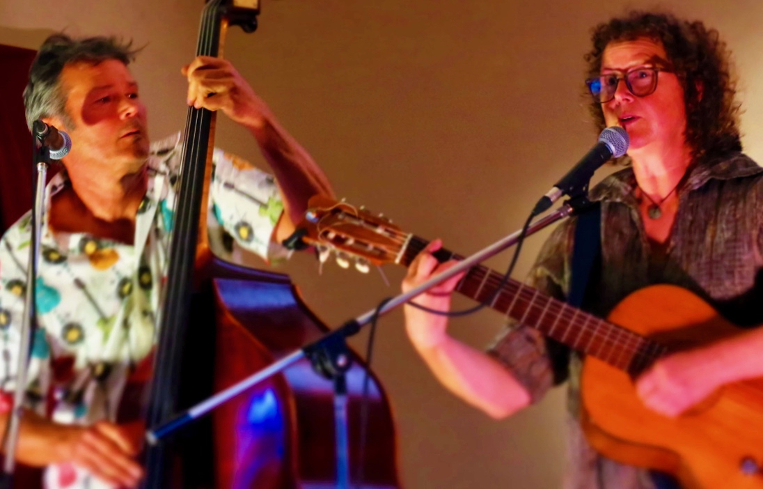 Steve Harrop and Bridget Ellis play at the Oamaru Early Settlers' Hall